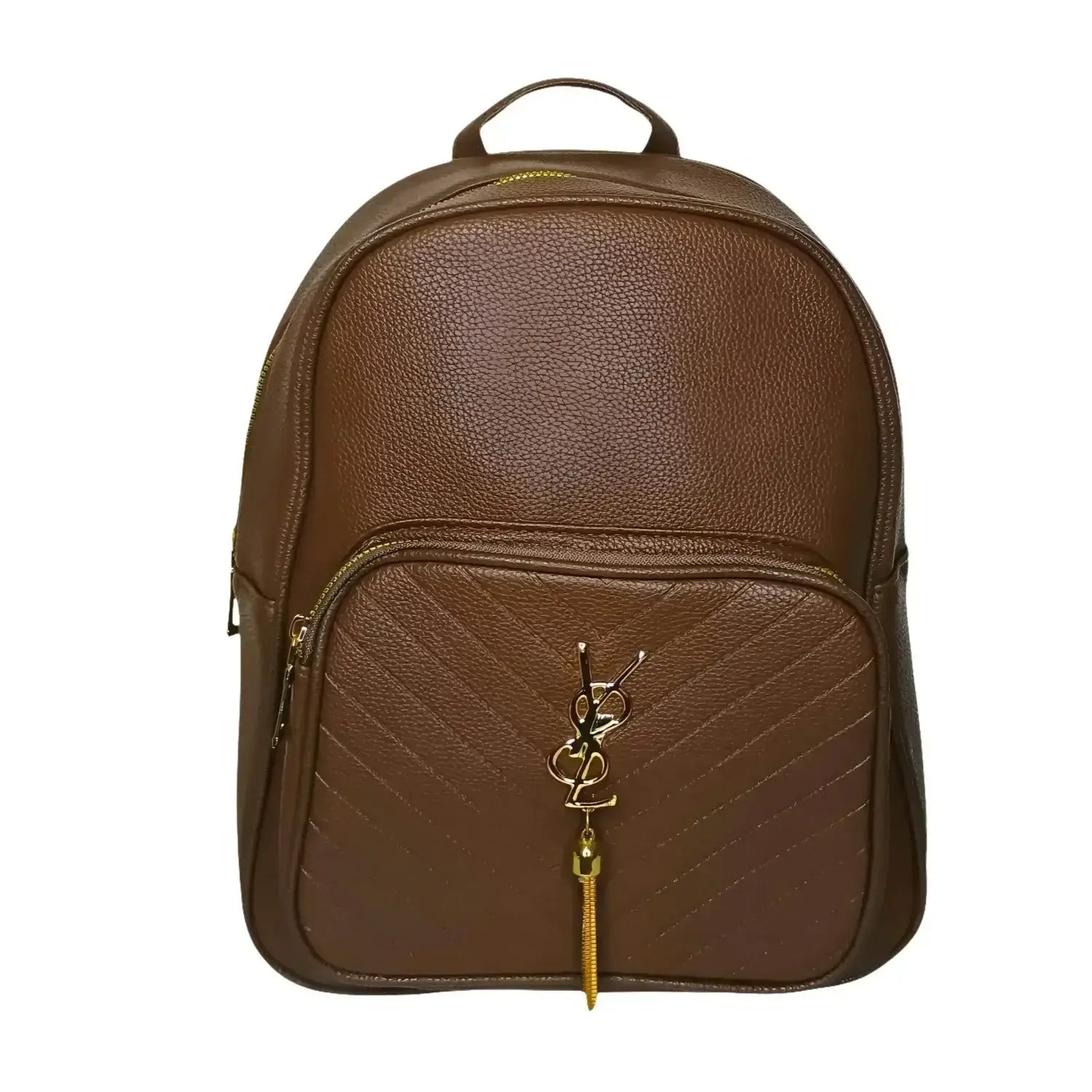 Mochila de cuero marrón - MS-4659 - Stile Donna Bags