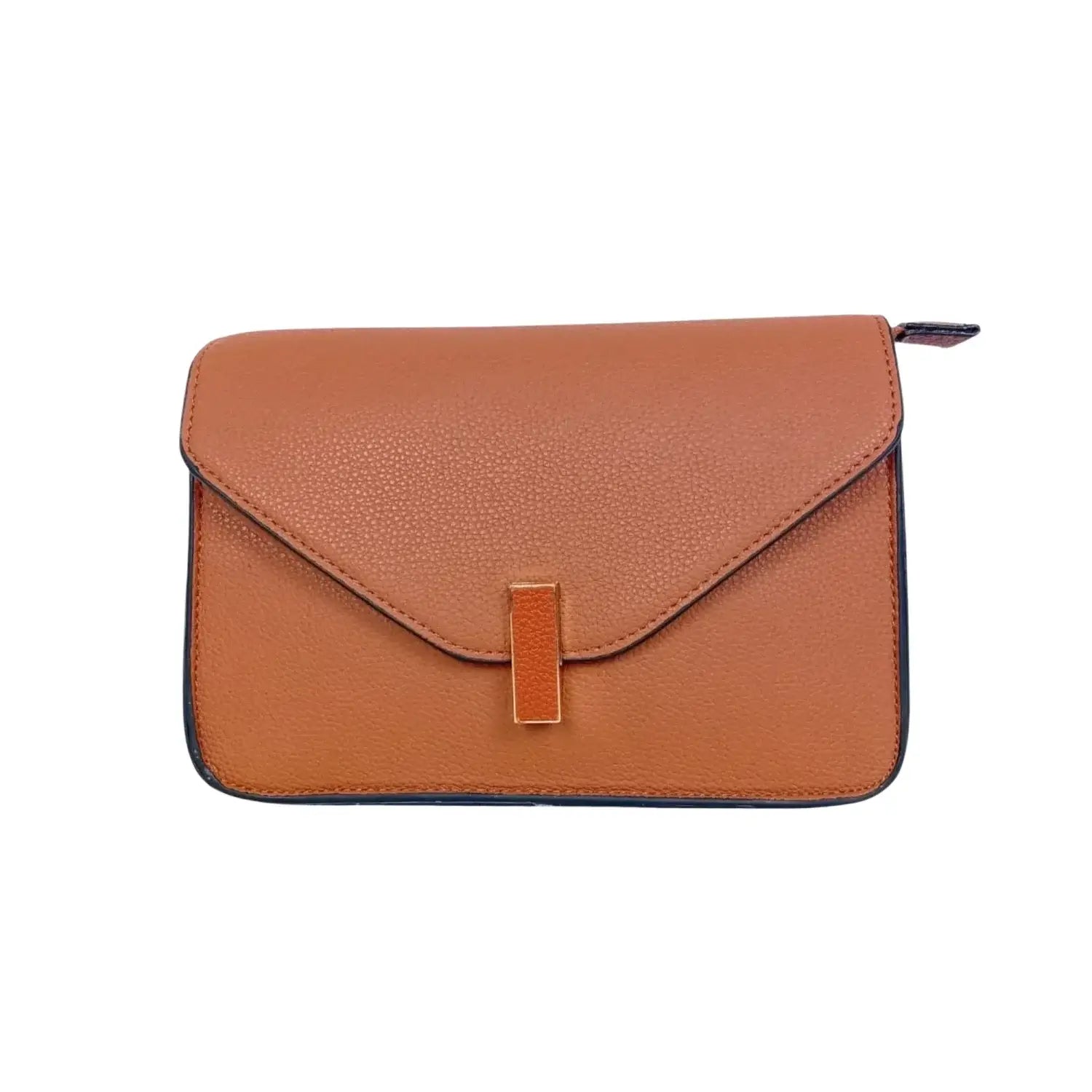Bolso de Hombro de Cuero Marrón - MS-6346 - Stile Donna Bags