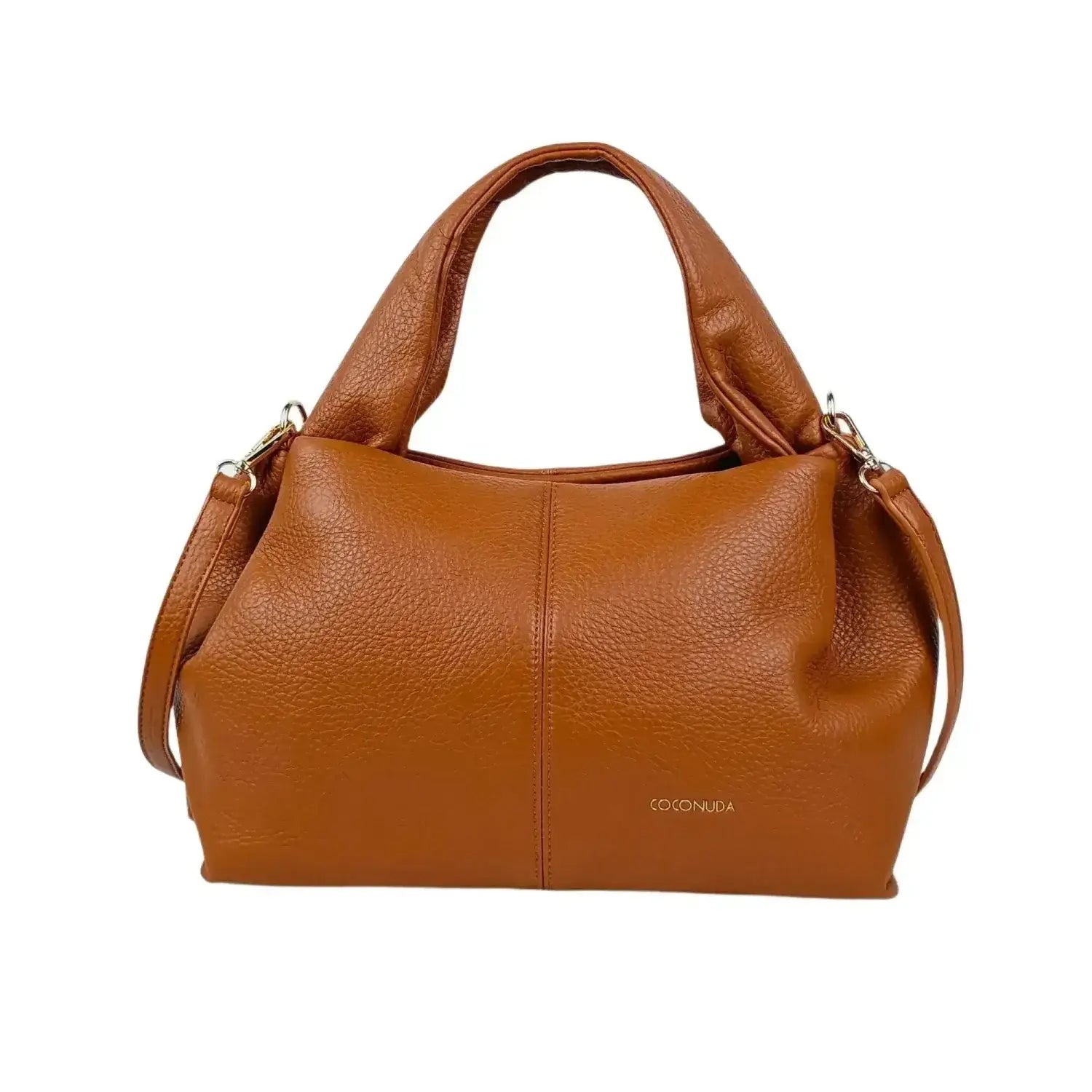 Coconuda Brown Leather Shoulder Bag - MS-3944