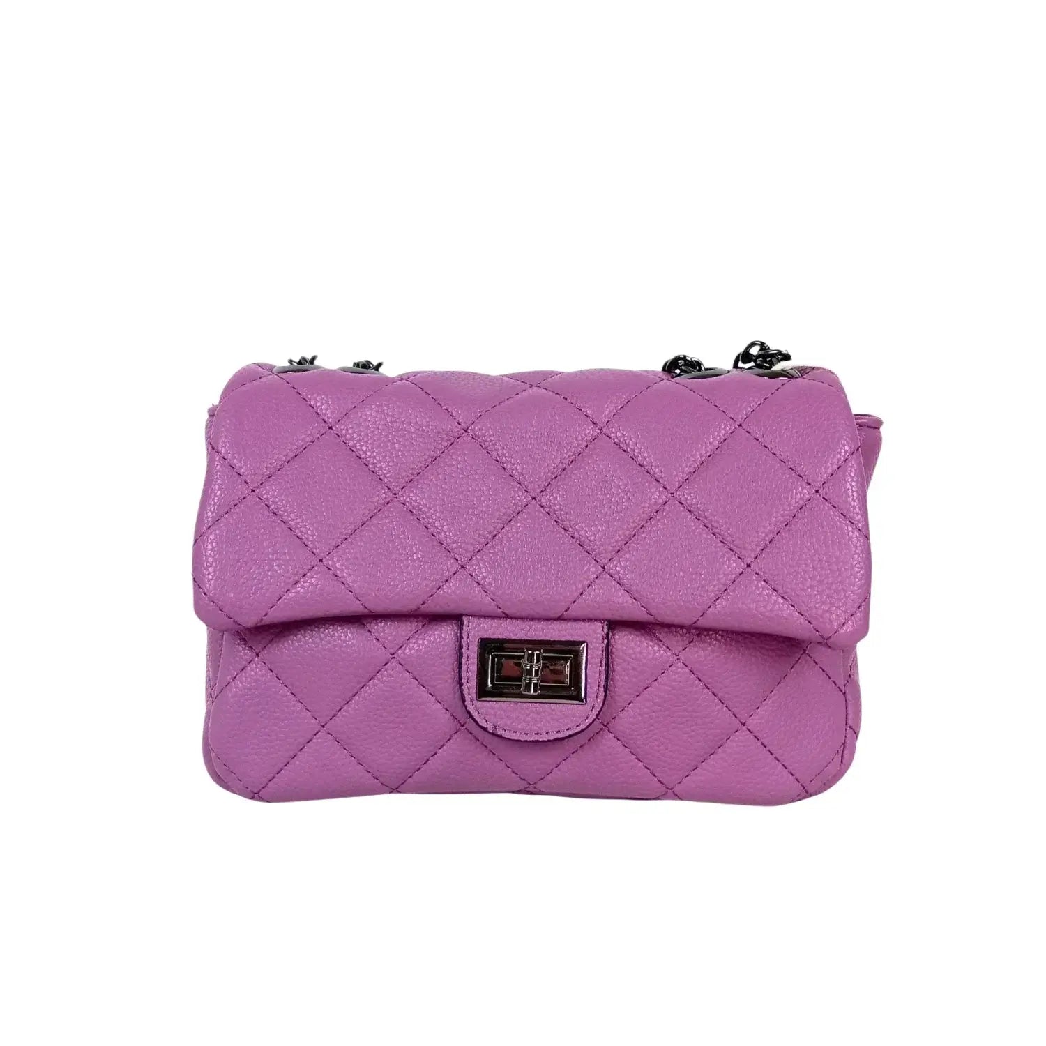 Bolso bandolera de cuero - correa de cadena MS-5777 - Stile Donna Bags